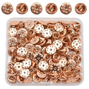 100 Pezzi Spilla di Bloccaggio Schienali 11mm Spilla Spilla Indietro Farfalla Pin Custodi Insegna... - Foto 1 di 6