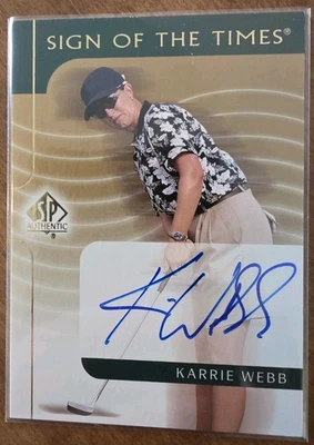 Auténtico Sign of the Times 2003 SP Karrie Webb #KW AU LPGA Golf Foto 1 de 2