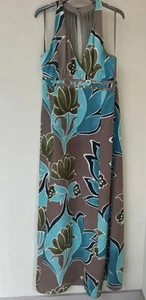 Stunning COAST 100% Silk Halterneck Maxi Dress Size 16/18 - Picture 1 of 19