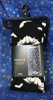Leggings de morcego tamanho 0 tórrida estampa Halloween comprimento total - Imagem 1 de 2