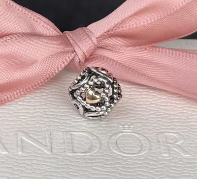 Original Pandora Charm bicolor „verbreitete Liebe“ silber 925, 14 K gold #791372 - Bild 1 von 2
