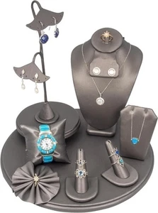 Juego de exhibición de joyas de 9 piezas para collares, pendientes, anillos, pulseras y... - Imagen 1 de 17