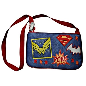 DC Superheroe Girls Kids Cross Body Purse Wonder Woman Super Bat Girl Logo Comic - Picture 1 of 9