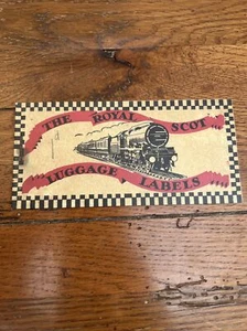 ROYAL SCOT GEPÄCKETIKETTEN SENDEN SIE IHRE PAKETE von LMS Eisenbahn Reise Sammlerstück - Bild 1 von 5