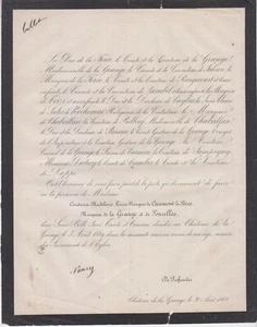 1869 Faire-part décès Mme LE LIÈVRE de LA GRANGE née de CAUMONT LA FORCE Blaye - Imagen 1 de 1
