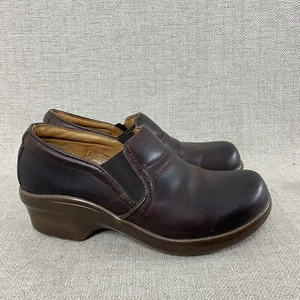 Ariat Expert Brown Leather Clogs Womens 6.5 Comfort Safety Shoes Slip Resistant - Picture 1 of 9