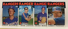 1986 Topps Texas Rangers Lot Of 4