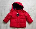 New Baby Gap Kids 12 18 Mo 4T Cold Control Red Puffer Jacket Hooded Coat
