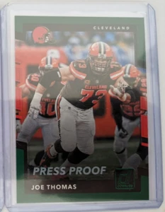 2017 Donruss Press Proof Green JOE THOMAS #298 CLEVELAND BROWNS 🏈 - Picture 1 of 1