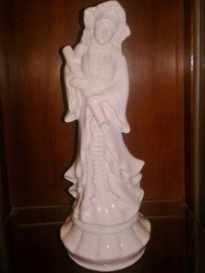 Vintage weiße Porzellan Göttin Statue Kunst Skulptur 14,5" - Bild 1 von 12
