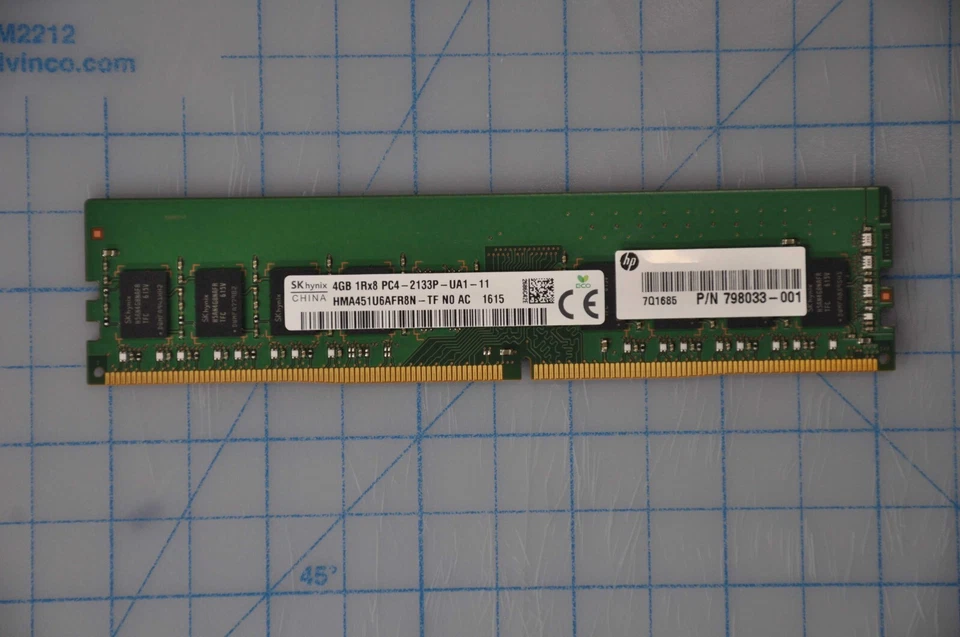 New HP 4GB Ddr4 Pc-17000 Desktop Dimm Ram Memory 798033-001 - Image 1 of 2