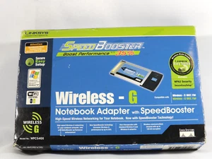 Linksys WPC54GS v2 Wireless-G 2.4GHz 802.11g Notebook PCMCIA Adapter Card - Afbeelding 1 van 7