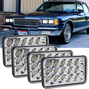 4PCS 4x6" Inch LED Headlights Hi/Lo Sealed Beam For Chevrolet Caprice 1977-1986 - Picture 1 of 10