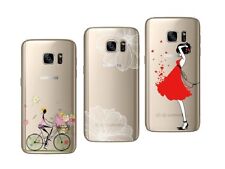 Samsung Galaxy S7 edge - Pack de 3 Coques gel souple avec impression fantaisie 