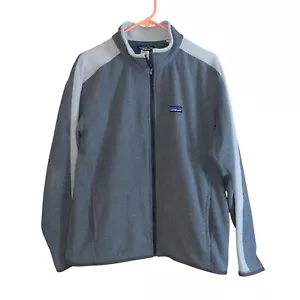 Patagonia Mens Jacket Size Large Gray Full Zip Long Sleeve Fleece Pockets - Picture 1 of 8
