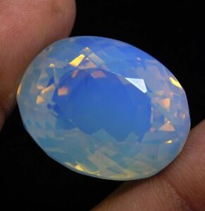 80 Ct+ Natural Blue Opal Welo Australian Certified Untreated Loose Gemstone