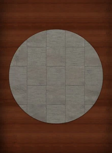 Gray Transitional Hand Hooked Checkered Squares Grid Area Rug Checked DV15 - Picture 1 of 12