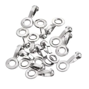 Ball Chain Connector 2mm 2.4mm Hole Pull Loop Link Stainless Steel 15pcs - Picture 1 of 6