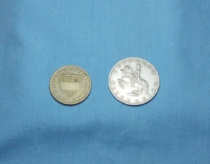 1969 Austria 5 Schilling KM 2889A Coin, and a 50 Groschen KM 2885 Coin - Picture 1 of 2