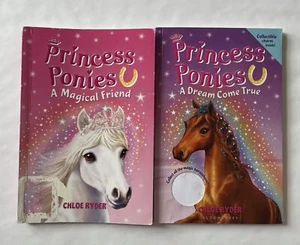 Princess Ponies Paperback Books 1 and 2 GUC Chloe Ryder No Lockets - Picture 1 of 9