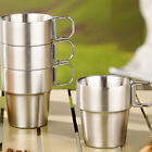 Stainless Steel Camping Mug with Foldable Handle - 300ml/10oz-DT