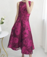 wylieh sleeveless floral midi dress