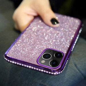 Brillo brillante trasera se ajusta IPhone Suave Bling caso cubierta de silicona a prueba de golpes" 7 X
