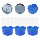 12 Pcs Plastic Bird Sand Cup Chicken Water Cups Cages for Cockatiels