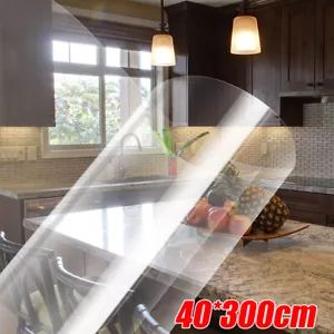 Clear Gloss Transparent Sticky Back Plastic Self Adhesive Vinyl Film Roll Sheet - Picture 1 of 13