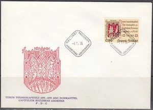 Finland Scott 590 FDC - Turku Capter, 700th Anniv. - Picture 1 of 1