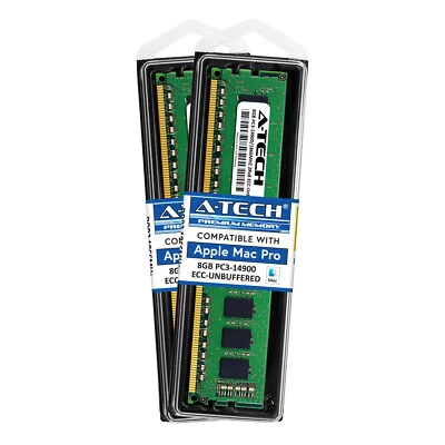 16GB KIT 2X 8GB PC3-14900 1866 MHZ A1481 ECC UNBUFFERED APPLE Mac Pro MEMORY RAM - Image 1 of 4