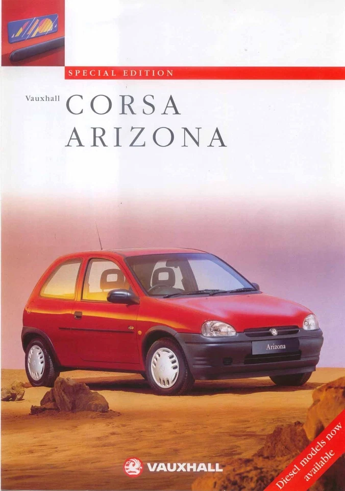 Vauxhall Corsa Arizona Diesel Limited Edition 1995 Original UK Brochure V10375A - Image 1 of 1