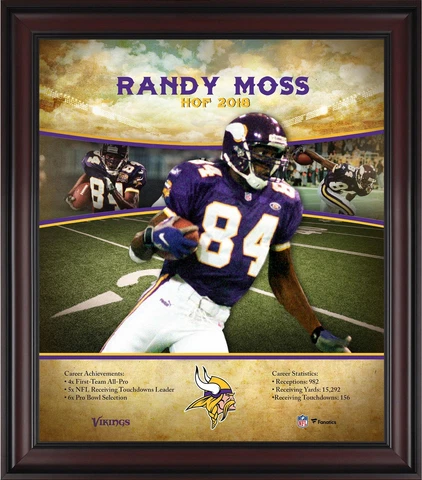 Randy Moss Minnesota Vikings Framed 15x17 Hall of Fame Career Profile Cover