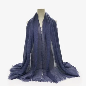 Cotton Linen Scarf Autumn Winter Scarves Retro Soft Foulard Viscose Fashion NEW - Picture 1 of 79