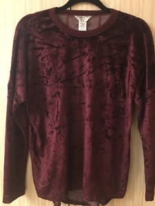 HARDTAIL Maroon SOFT VELOUR Sweater W/ LONG SLEEVES Size Small - Picture 1 of 3