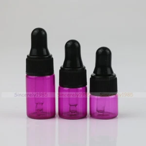 1/2/3/5ml Glass Dropper Bottle Ear Eye Drop Pipette Essential Oils Reagent Serum - Picture 1 of 12