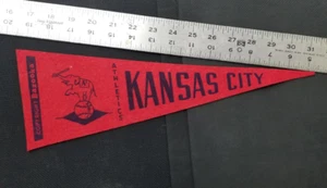 1960's Vintage Kansas City Athletics 13.5 x 5 Mini Pennant MLB Bazooka - Picture 1 of 1