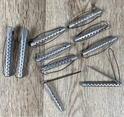 Enroladores de rolos vintage Goody alumínio grampos permanentes anos 40 e 50 acessórios. - Imagem 1 de 4