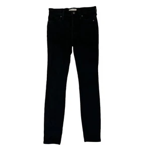 Madewell 9" High Rise Skinny Jeans Womens 25 Black Denim Stretch Cigarette Pant - Picture 1 of 12