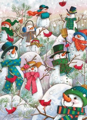 Cobble Hill Hill of a Lot of Snowmen 500 Piece Jigsaw Puzzle - Image 1 of 4