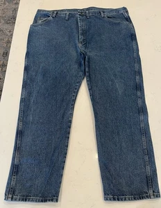 Wrangler Premium Quality Mens Blue Jeans Denim 46x30 Regular Fit 100% Cotton - Picture 1 of 13