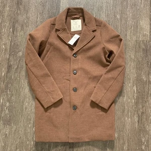 Chaqueta Chaquetón Abercrombie Niños Niños Marrón Mezcla Lana Talla 13 14 Nueva Con Etiquetas - Imagen 1 de 5