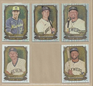 2024 Topps Allen & Ginter Hot Box Rainbow Foil BREWERS Base Team Set of (5) - Picture 1 of 2