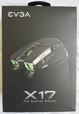 EVGA X17 Gaming Mouse, 8k, Wired, Black, Customizable, 16,000 DPI, 5 Profiles - Image 1 of 3