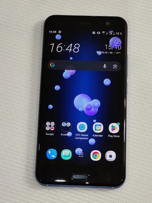 HTC U11 Smartphone (5,5 Zoll), 16 MP Frontkamera, 64GB Speicher, Android, Blau - Bild 1 von 4