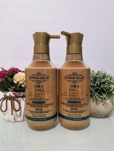 2X Cyprus-Gold OR+ Gold Pure H.C Brightening + Firming Lotion ๐ฏ% 500ml SPF 35 - Picture 1 of 8