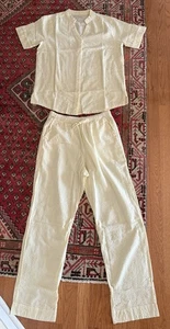 Juego de pijama de manga corta Seersucker de algodón ligero The Vermont Country Store - Imagen 1 de 4