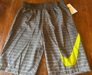 Nike Big Boys Gray Shark Fin Swim Shorts Bathing Suit Lined NWT Sz XL MSRP $40 - Picture 1 of 3