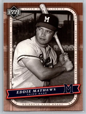 #31 Eddie Mathews 2005 Upper Deck Classics Milwaukee Braves - Image 1 of 2