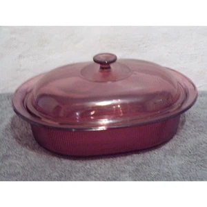 Pyrex Corning Vision Ware Oval Casserole Covered Dish - Picture 1 of 3